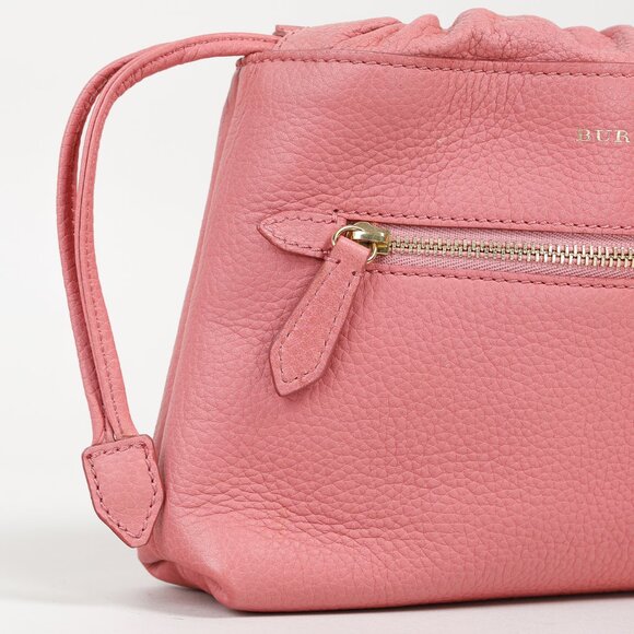 Burberry Pink Leather Drawstring Travel Pouch - Picture 6 of 11